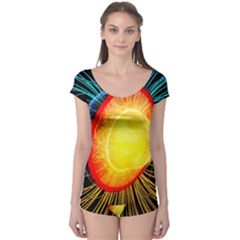 Cross Section Earth Field Lines Geomagnetic Hot Boyleg Leotard  by Mariart