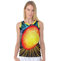 Cross Section Earth Field Lines Geomagnetic Hot Women s Basketball Tank Top by Mariart