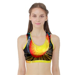 Cross Section Earth Field Lines Geomagnetic Hot Sports Bra With Border by Mariart