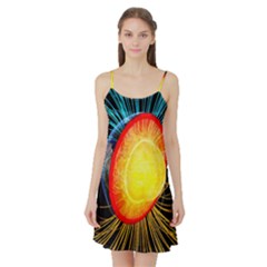 Cross Section Earth Field Lines Geomagnetic Hot Satin Night Slip by Mariart