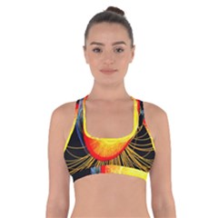 Cross Section Earth Field Lines Geomagnetic Hot Cross Back Sports Bra by Mariart