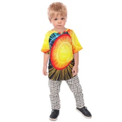 Cross Section Earth Field Lines Geomagnetic Hot Kids Raglan Tee