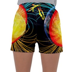 Cross Section Earth Field Lines Geomagnetic Hot Sleepwear Shorts by Mariart