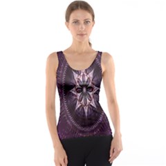 Flower Twirl Star Space Purple Tank Top