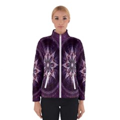 Flower Twirl Star Space Purple Winterwear by Mariart