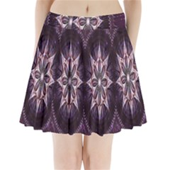 Flower Twirl Star Space Purple Pleated Mini Skirt