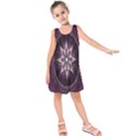 Flower Twirl Star Space Purple Kids  Sleeveless Dress View1