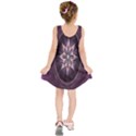 Flower Twirl Star Space Purple Kids  Sleeveless Dress View2