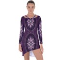 Flower Twirl Star Space Purple Asymmetric Cut-Out Shift Dress View1