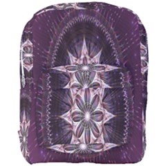 Flower Twirl Star Space Purple Full Print Backpack by Mariart