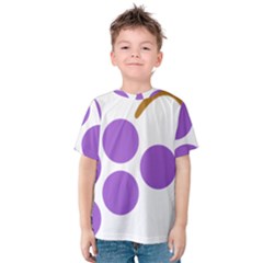 Fruit Grape Purple Kids  Cotton Tee