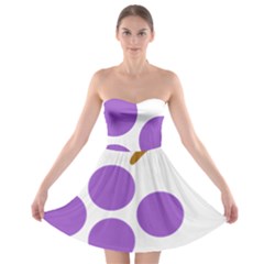 Fruit Grape Purple Strapless Bra Top Dress