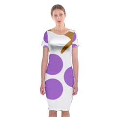 Fruit Grape Purple Classic Short Sleeve Midi Dress