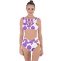 Fruit Grape Purple Bandaged Up Bikini Set  View1