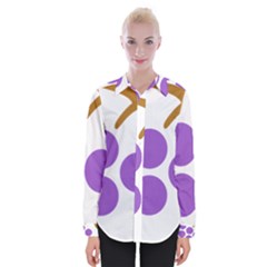 Fruit Grape Purple Womens Long Sleeve Shirt