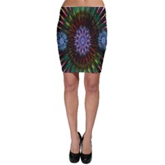 Flower Stigma Colorful Rainbow Animation Gold Space Bodycon Skirt by Mariart