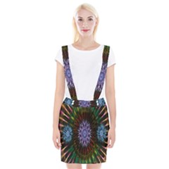 Flower Stigma Colorful Rainbow Animation Gold Space Braces Suspender Skirt by Mariart