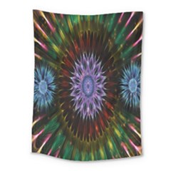 Flower Stigma Colorful Rainbow Animation Gold Space Medium Tapestry by Mariart