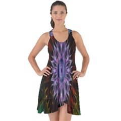 Flower Stigma Colorful Rainbow Animation Gold Space Show Some Back Chiffon Dress by Mariart