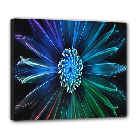 Flower Stigma Colorful Rainbow Animation Space Deluxe Canvas 24  X 20   by Mariart