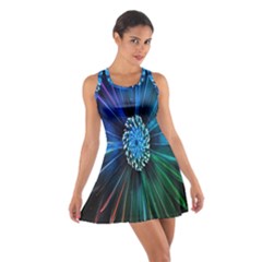 Flower Stigma Colorful Rainbow Animation Space Cotton Racerback Dress by Mariart