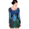 Flower Stigma Colorful Rainbow Animation Space Long Sleeve Velvet Bodycon Dress View2