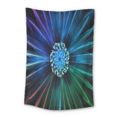 Flower Stigma Colorful Rainbow Animation Space Small Tapestry by Mariart