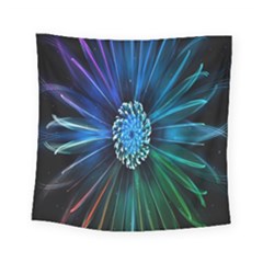 Flower Stigma Colorful Rainbow Animation Space Square Tapestry (small) by Mariart