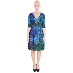 Flower Stigma Colorful Rainbow Animation Space Wrap Up Cocktail Dress