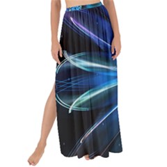 Flower Stigma Colorful Rainbow Animation Space Maxi Chiffon Tie-up Sarong by Mariart