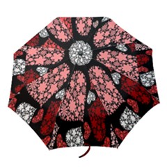 Floral Flower Heart Valentine Folding Umbrellas