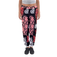 Floral Flower Heart Valentine Women s Jogger Sweatpants