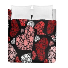 Floral Flower Heart Valentine Duvet Cover Double Side (full/ Double Size)