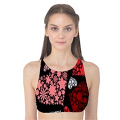 Floral Flower Heart Valentine Tank Bikini Top