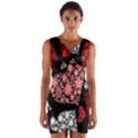 Floral Flower Heart Valentine Wrap Front Bodycon Dress View1