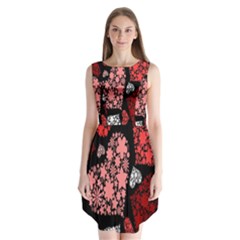 Floral Flower Heart Valentine Sleeveless Chiffon Dress  