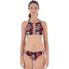 Floral Flower Heart Valentine Perfectly Cut Out Bikini Set