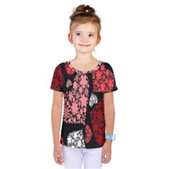 Floral Flower Heart Valentine Kids  One Piece Tee