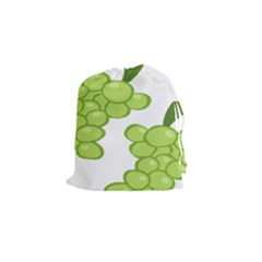 Fruit Green Grape Drawstring Pouches (small) 