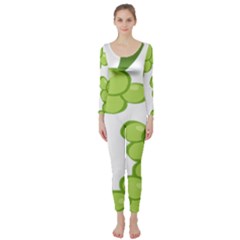 Fruit Green Grape Long Sleeve Catsuit