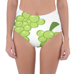 Fruit Green Grape Reversible High-waist Bikini Bottoms by Mariart