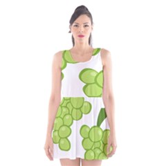 Fruit Green Grape Scoop Neck Skater Dress