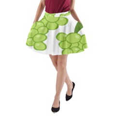 Fruit Green Grape A-line Pocket Skirt by Mariart