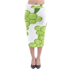 Fruit Green Grape Midi Pencil Skirt by Mariart