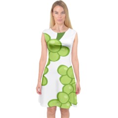 Fruit Green Grape Capsleeve Midi Dress