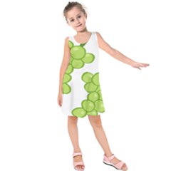 Fruit Green Grape Kids  Sleeveless Dress