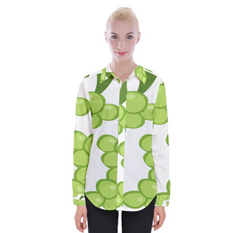 Fruit Green Grape Womens Long Sleeve Shirt by Mariart