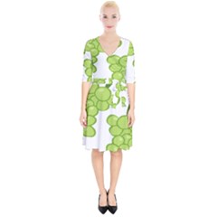 Fruit Green Grape Wrap Up Cocktail Dress by Mariart