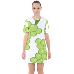 Fruit Green Grape Sixties Short Sleeve Mini Dress