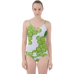 Fruit Green Grape Cut Out Top Tankini Set